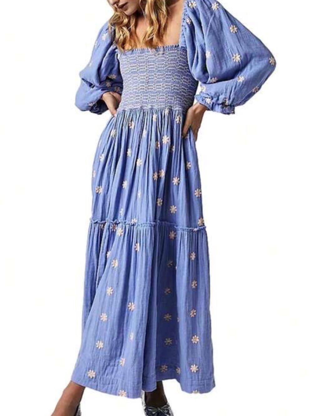 Free People Dahlia Embroidered Maxi Dress